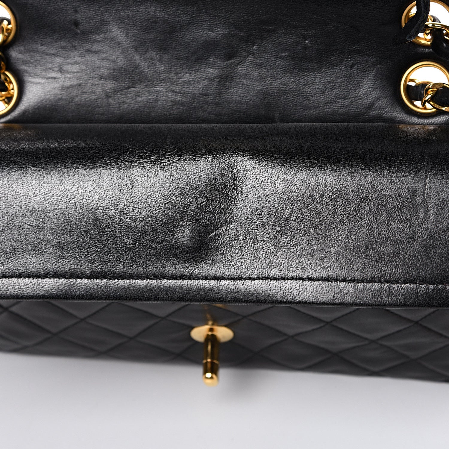 Chanel Lambskin Quilted Small Double Flap Black 12 of 16