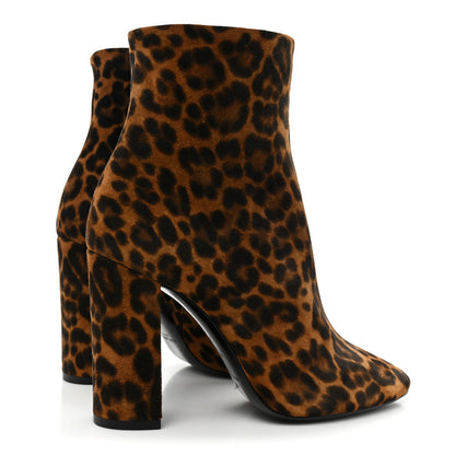 Saint Laurent Suede Lou Ankle Boots 35.5 Leopard 4 of 15