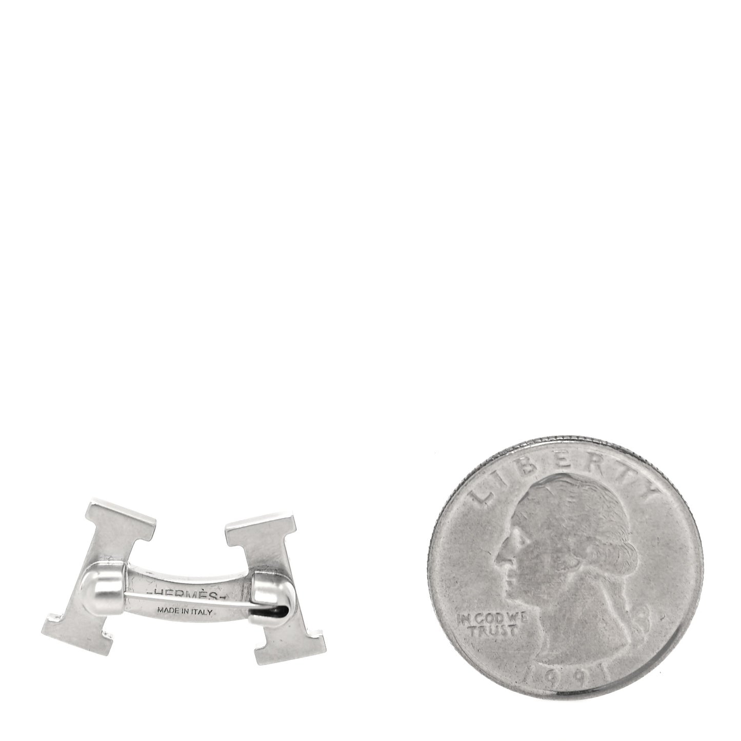 Palladium Smile H Brooch