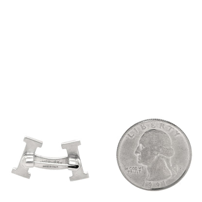 Hermes Palladium Smile H Brooch 2 of 3