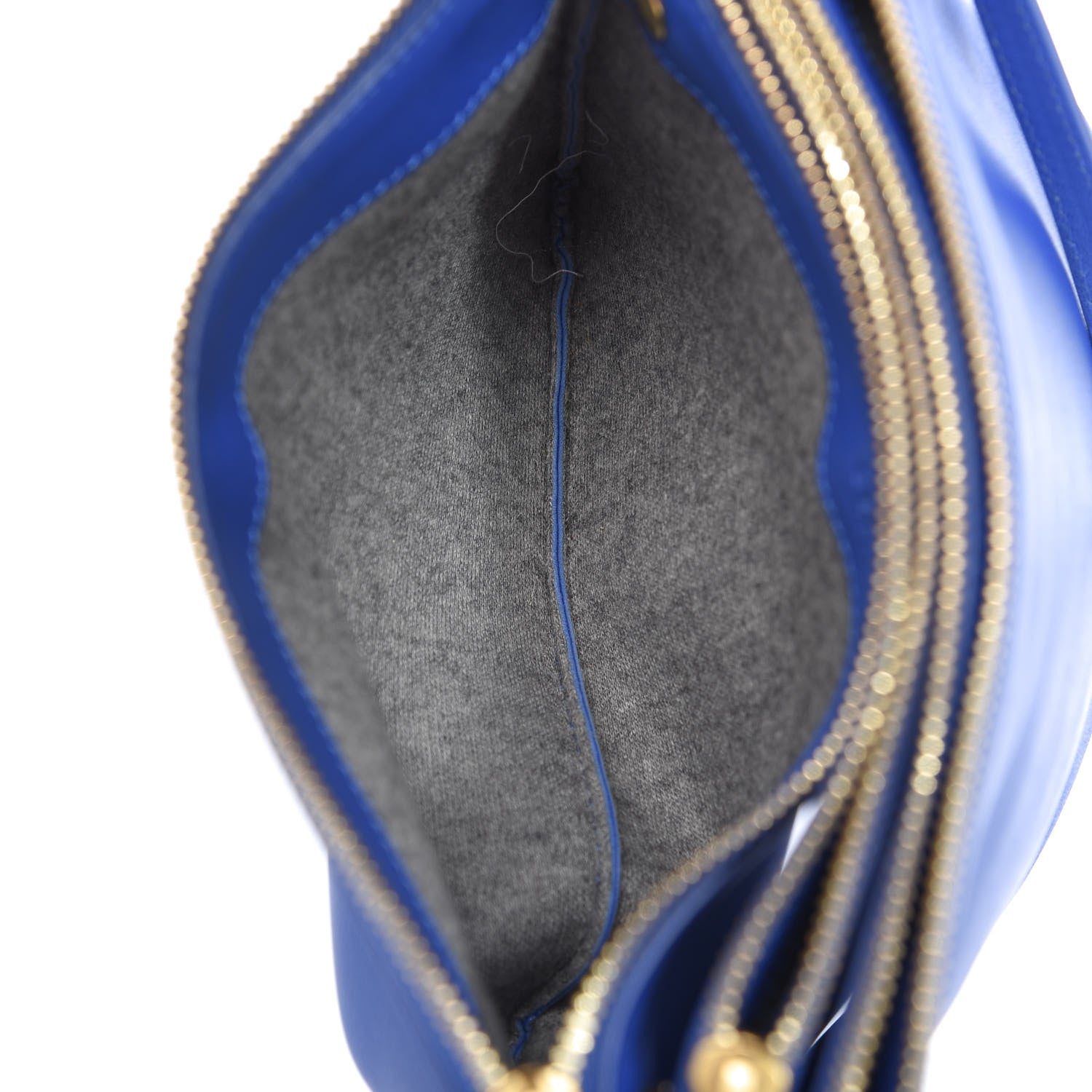 Celine Lambskin Small Trio Crossbody Bag Electric Blue 6 of 13