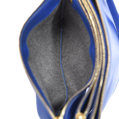 Celine Lambskin Small Trio Crossbody Bag Electric Blue 6 of 13