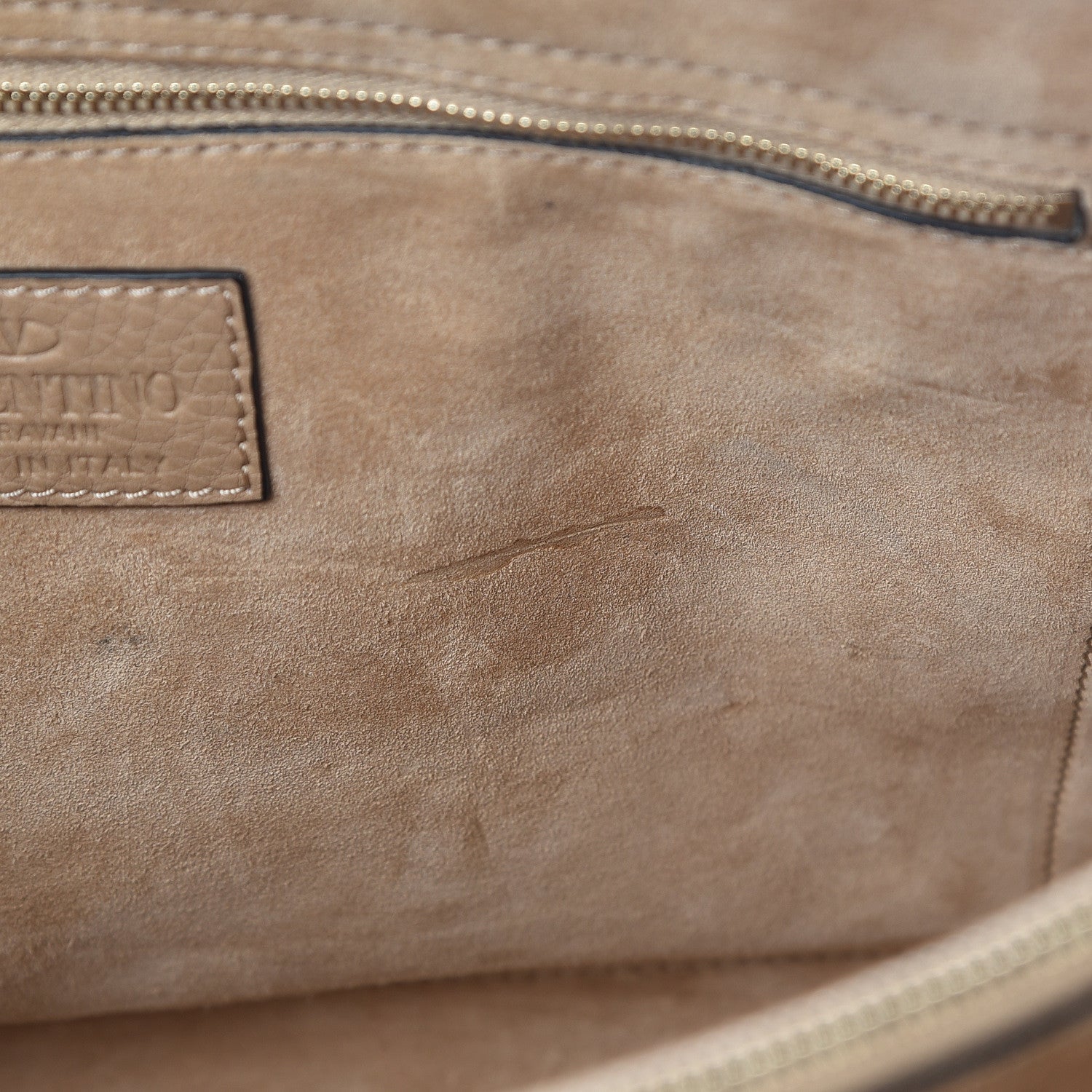 Valentino Garavani Pebbled Calfskin Rockstud Double Handle Tote Camel Rose 8 of 13