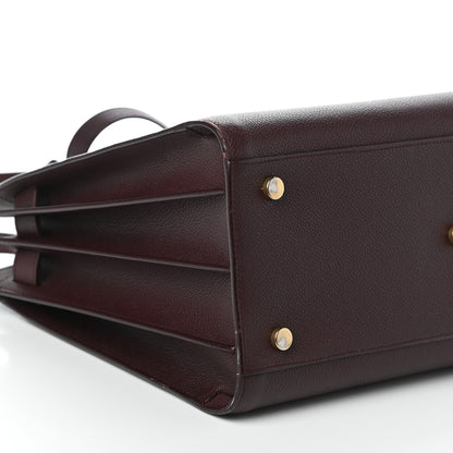 Saint Laurent Grained Calfskin Small Classic Sac De Jour Bordeaux 8 of 9