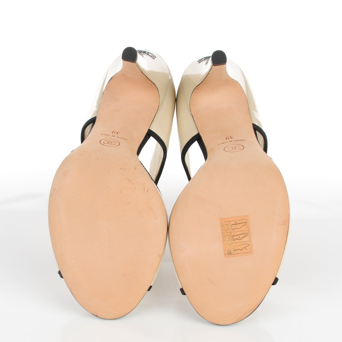 Patent CC Peep Toe Heels 39 Pearl