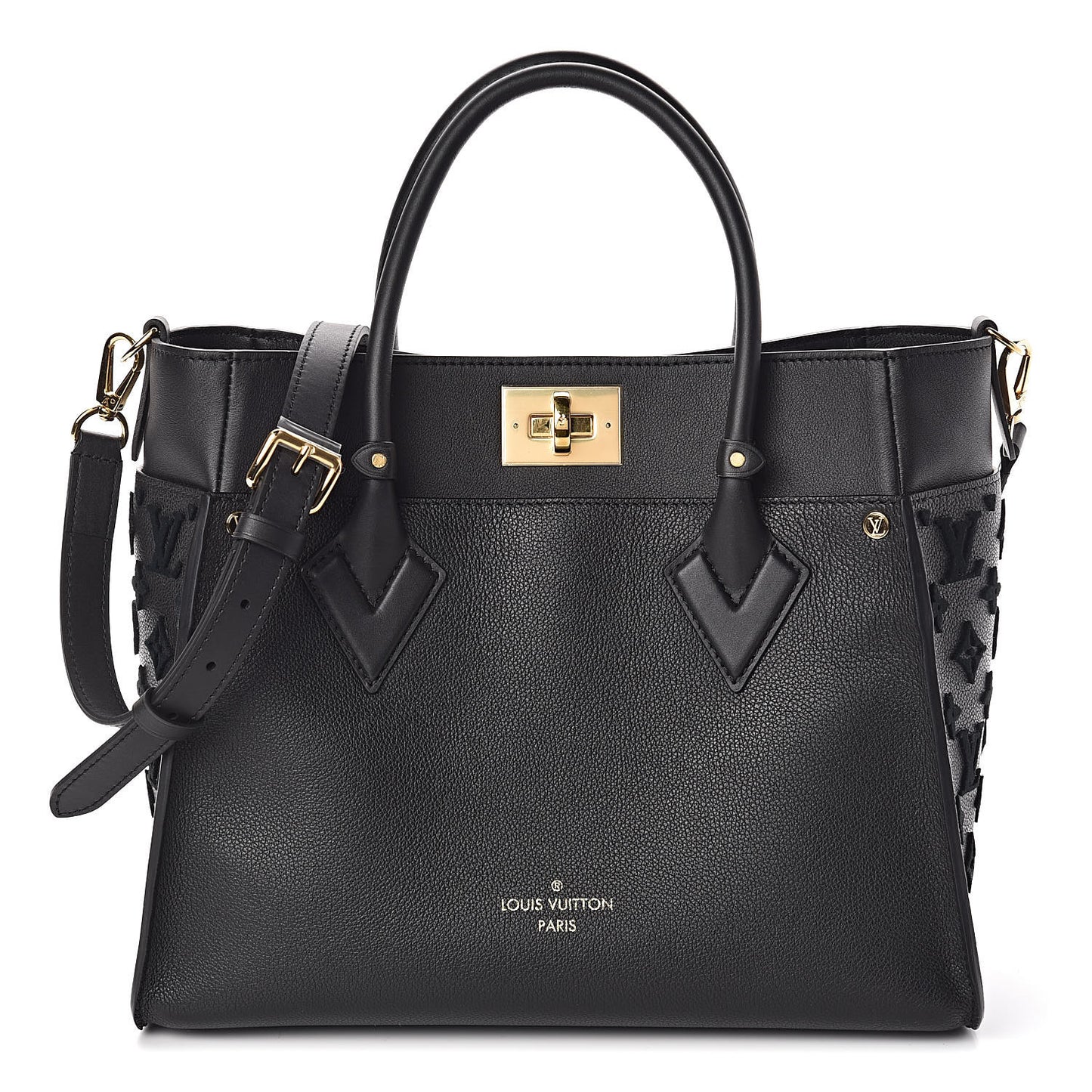 Calfskin Monogram Tufting On My Side Black