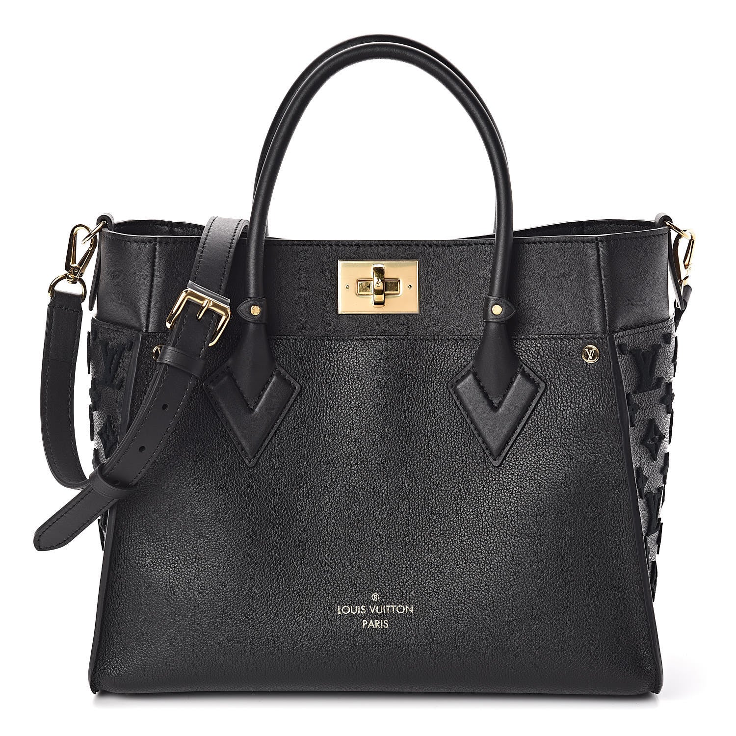 Louis Vuitton Calfskin Monogram Tufting On My Side Black 1 of 8