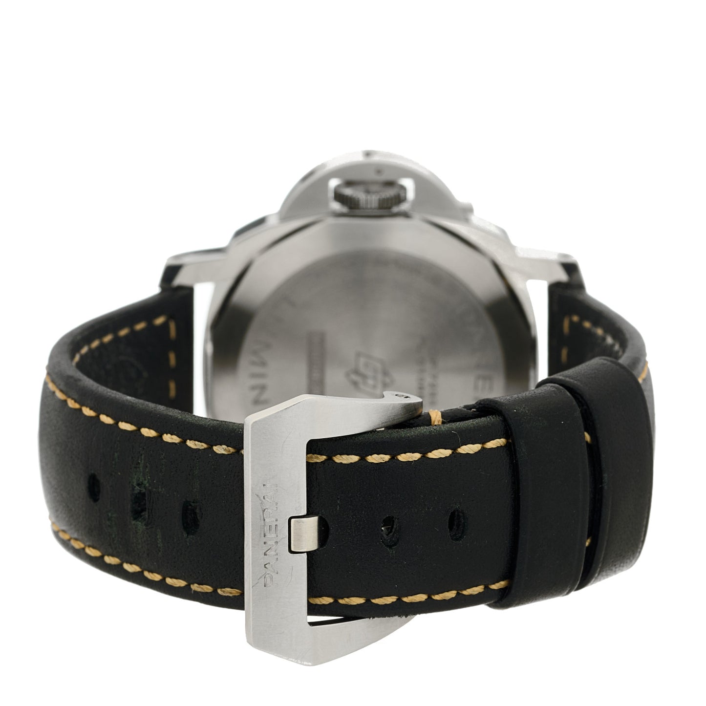 Stainless Steel Calfskin 44mm Luminor Logo Manual Winding Watch Black PAM01084