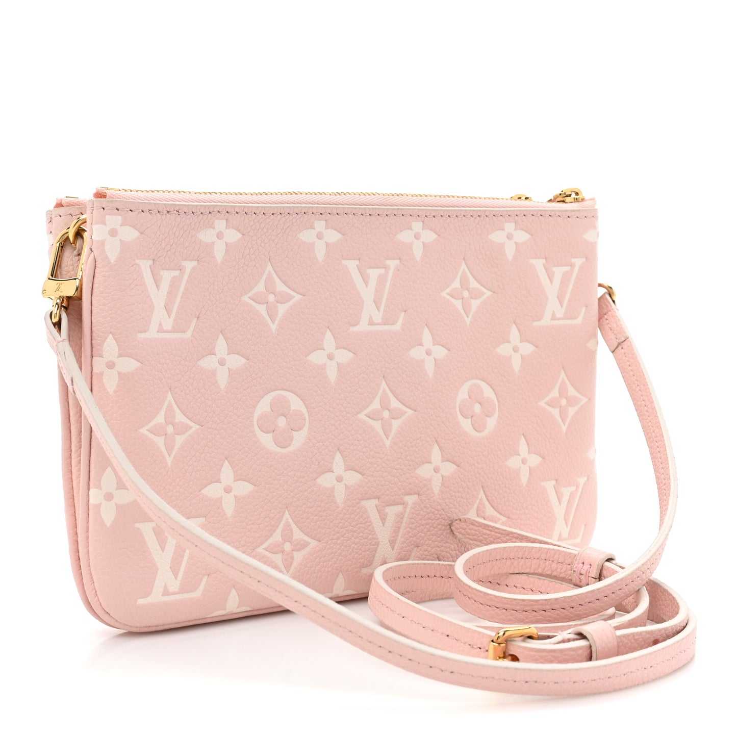 Empreinte Monogram Double Zip Pochette Rose