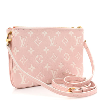 Louis Vuitton Empreinte Monogram Double Zip Pochette Rose 3 of 13