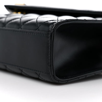Saint Laurent Grain De Poudre Textured Mixed Matelasse Triquilt Medium Monogram Satchel Black 9 of 11