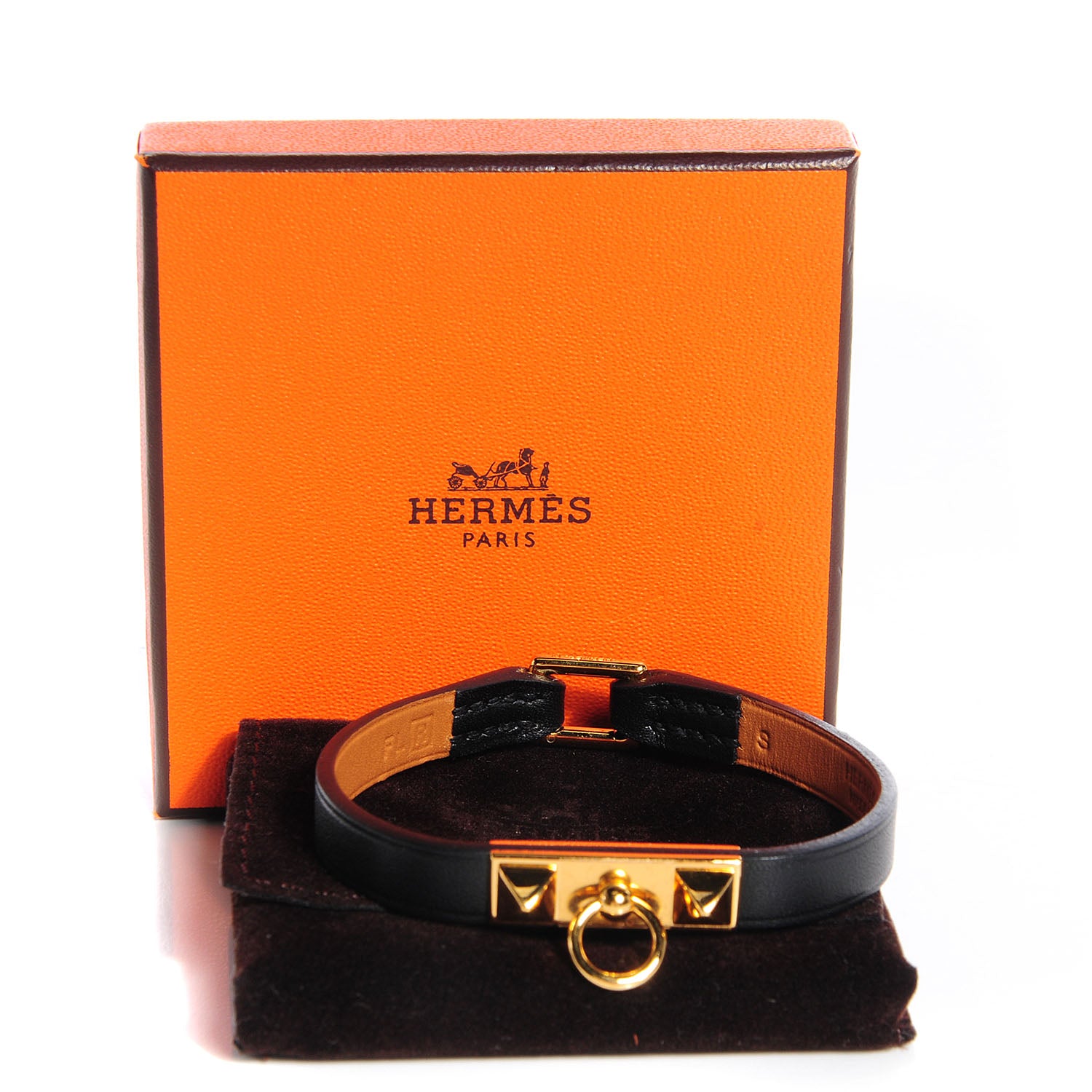Hermes Chamonix Micro Rivale Bracelet Small Black 7 of 17