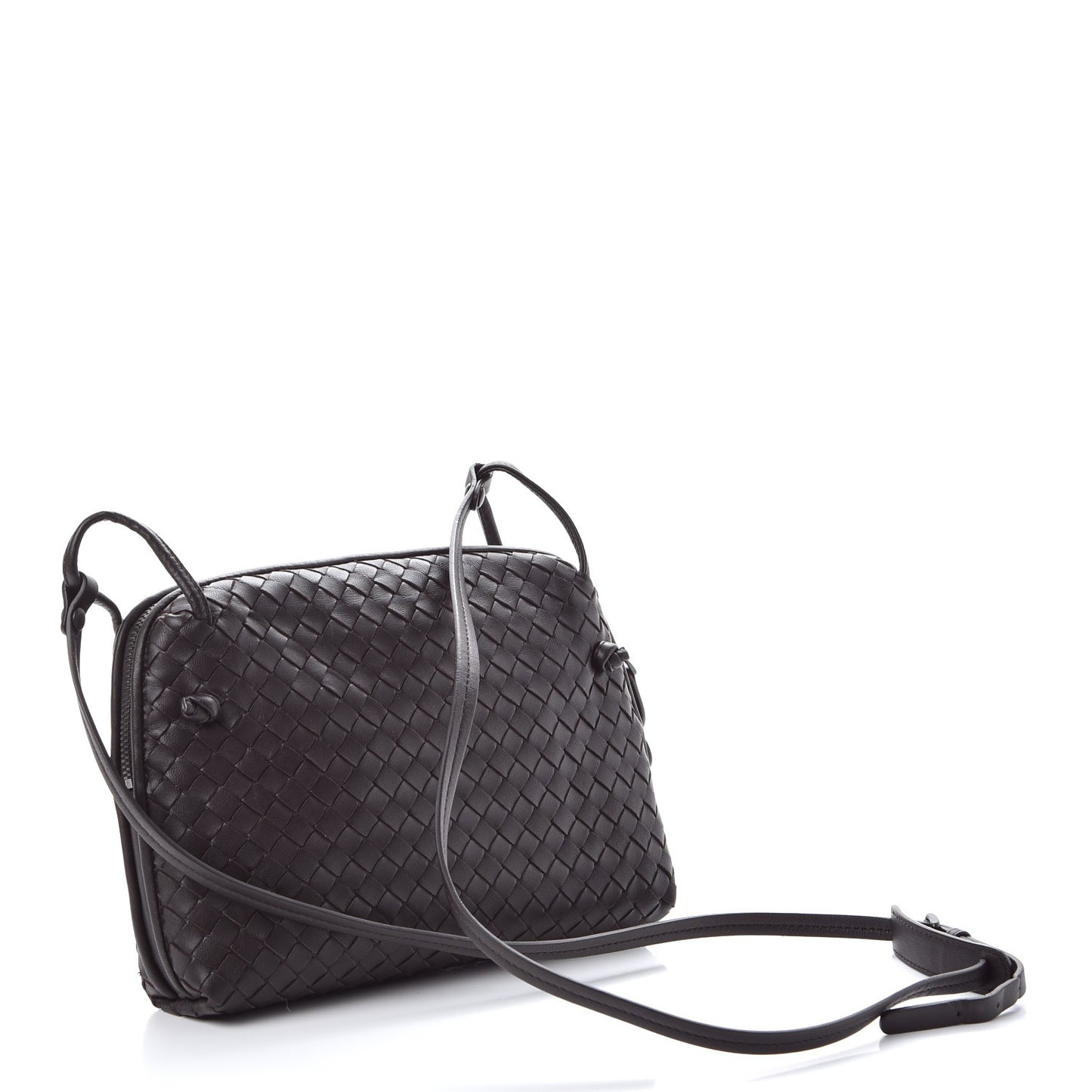 Nappa Intrecciato Nodini Bag Ebano