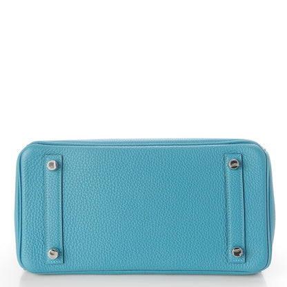 Hermes Togo Birkin 25 Turquoise 7 of 31