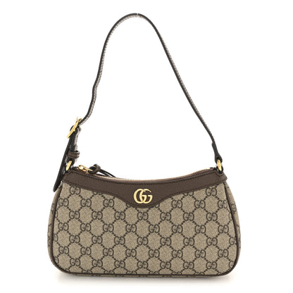 Gucci GG Supreme Monogram Textured Dollar Calfskin Small Ophidia Hobo Beige Ebony New Acero 1 of 12