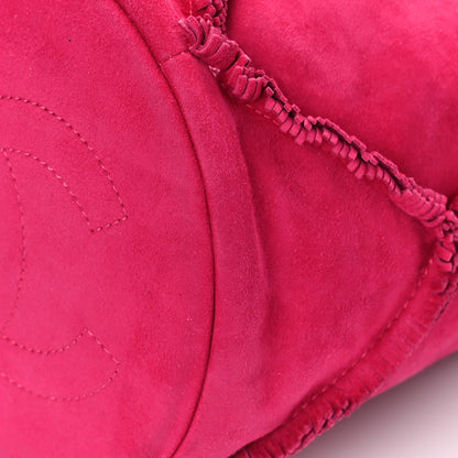 Chanel Suede Fringe Drawstring Bag Fuchsia 9 of 10