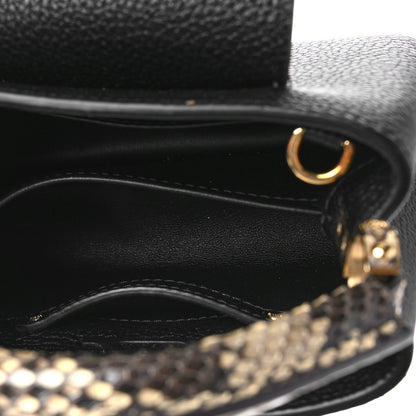Louis Vuitton Taurillon Snakeskin Mini Capucines Black 5 of 8