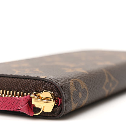 Louis Vuitton Monogram Clemence Wallet Fuchsia 8 of 9