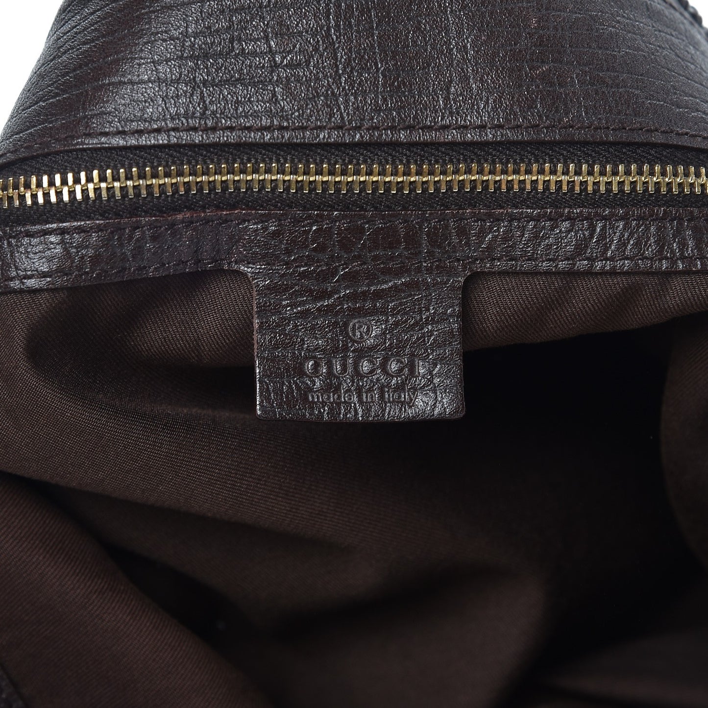 Monogram Large Horsebit Chain Hobo Dark Brown