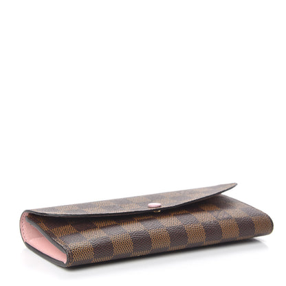 Louis Vuitton Damier Ebene Emilie Wallet Rose Ballerine 4 of 7