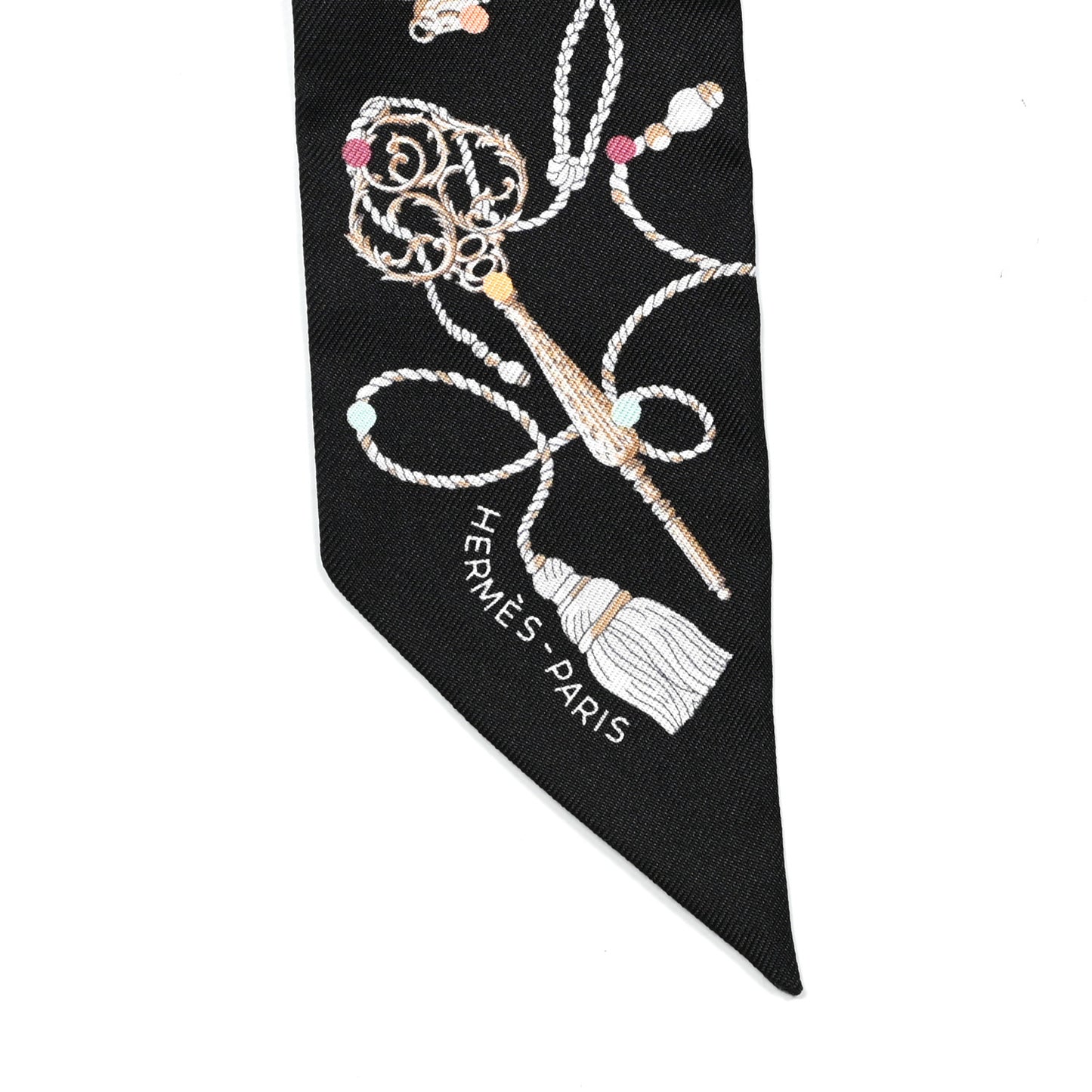 Silk Les Cles A Pois Twilly Black Beige Rose Multicolor