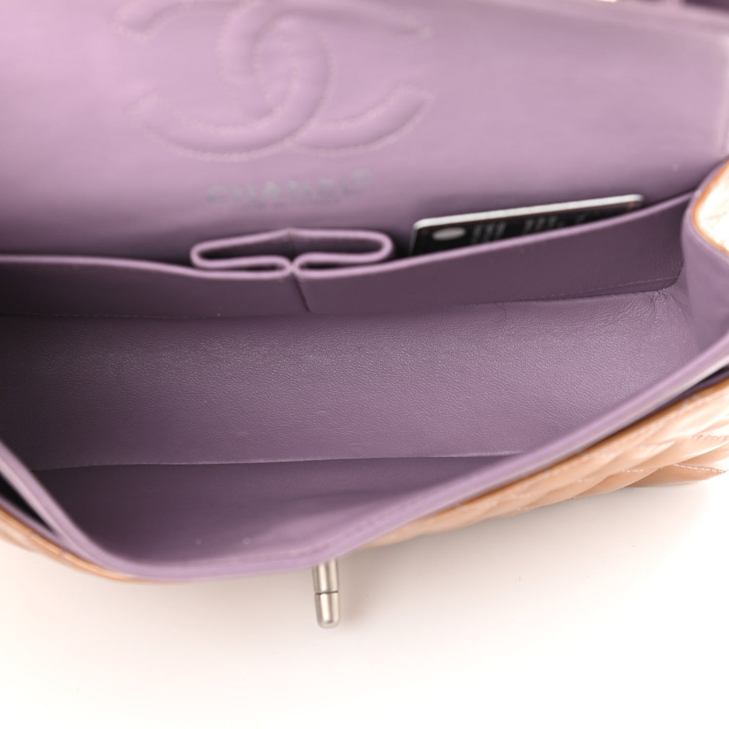 Patent Small Double Flap Mauve