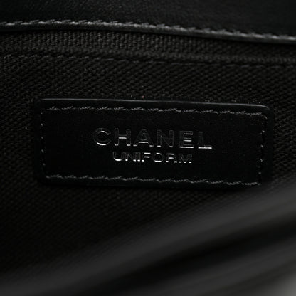 Chanel Calfskin Quilted CC Uniform Flap Belt Bag Black 6 of 10