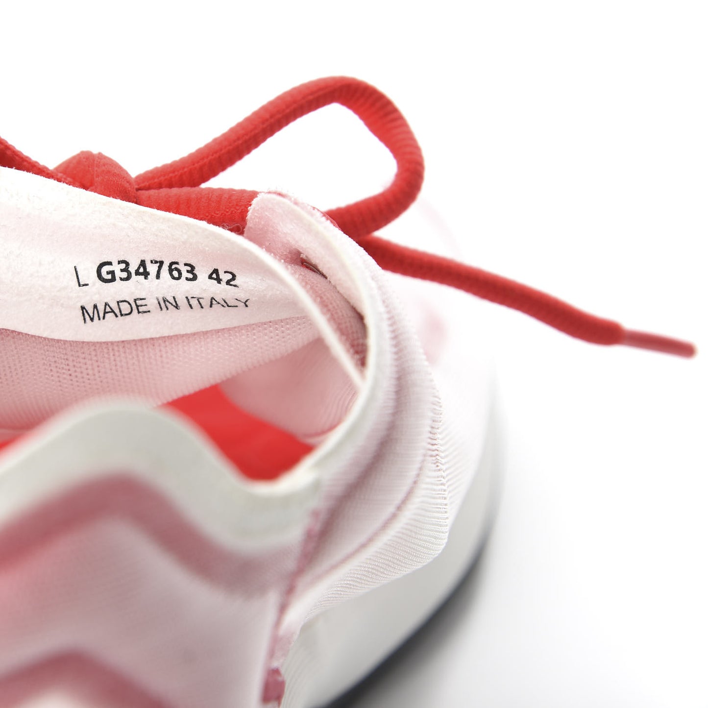 Lycra Fabric CC Sneakers 42 White Red
