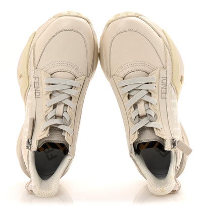 Fendi Calfskin Fabric FF Fendi Flow Low Top Sneakers 36 White 2 of 10