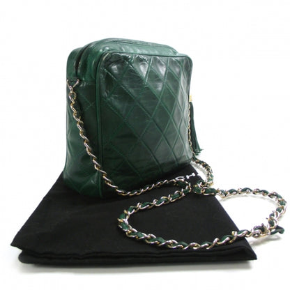Chanel Quilted Lambskin Tassel Camera Case Green 3 of 12