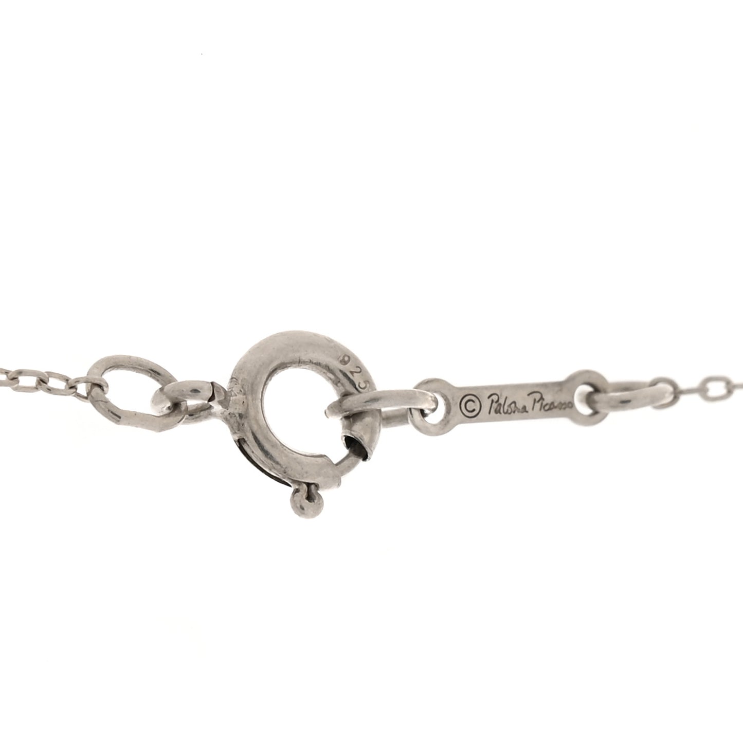 Sterling Silver Diamond Paloma Picasso Modern Heart Necklace