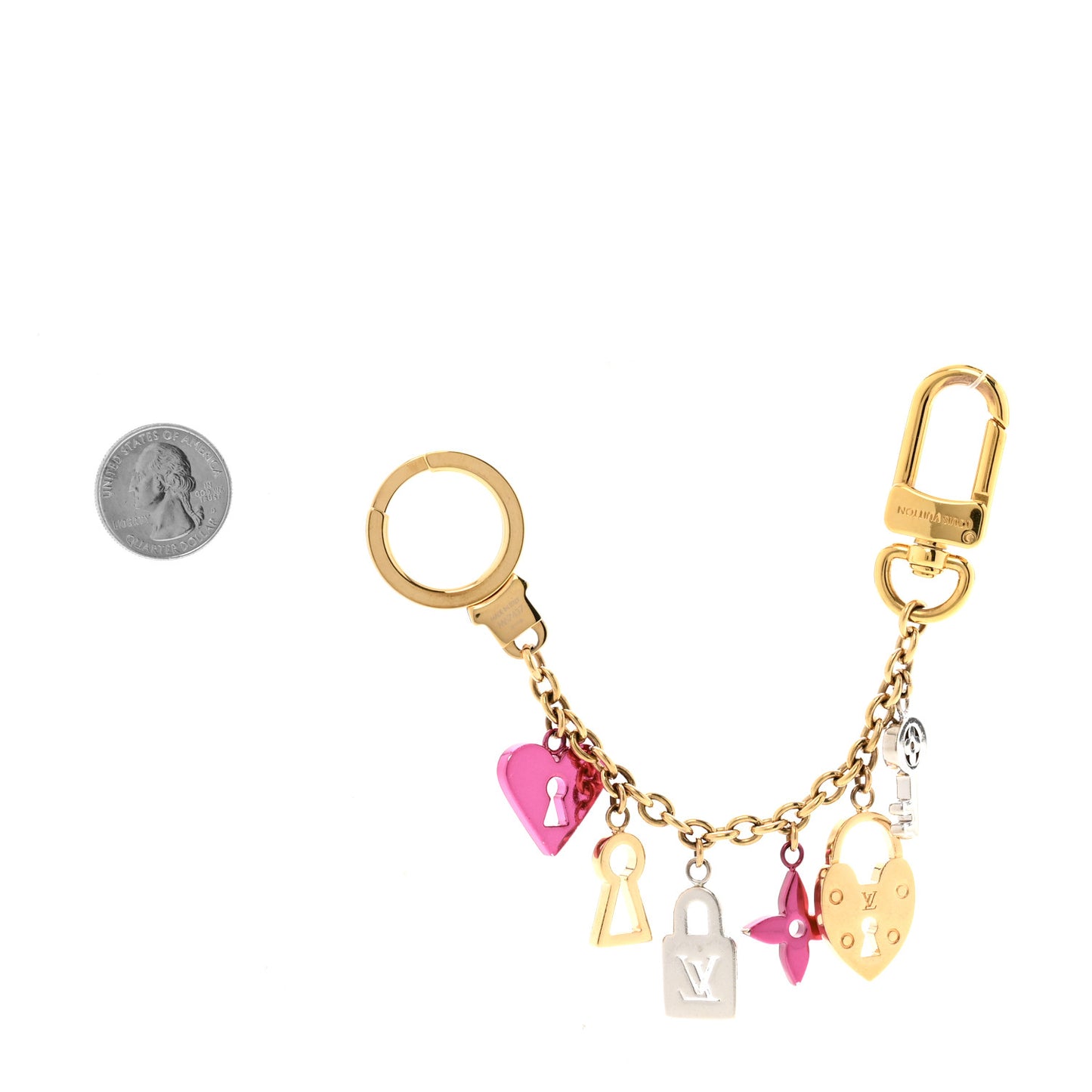 Love Lock Heart Key Chain Holder Bag Charm