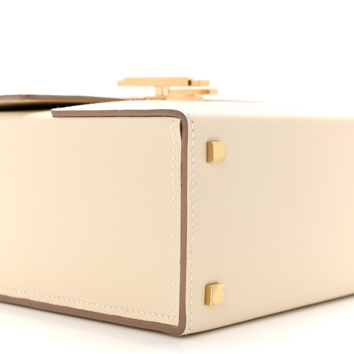 Hermes Epsom Cinhetic Boxy Top Handle Bag Craie 9 of 12