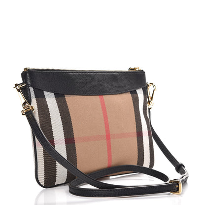 Burberry House Check Derby Peyton Crossbody Clutch Bag Black 3 of 8