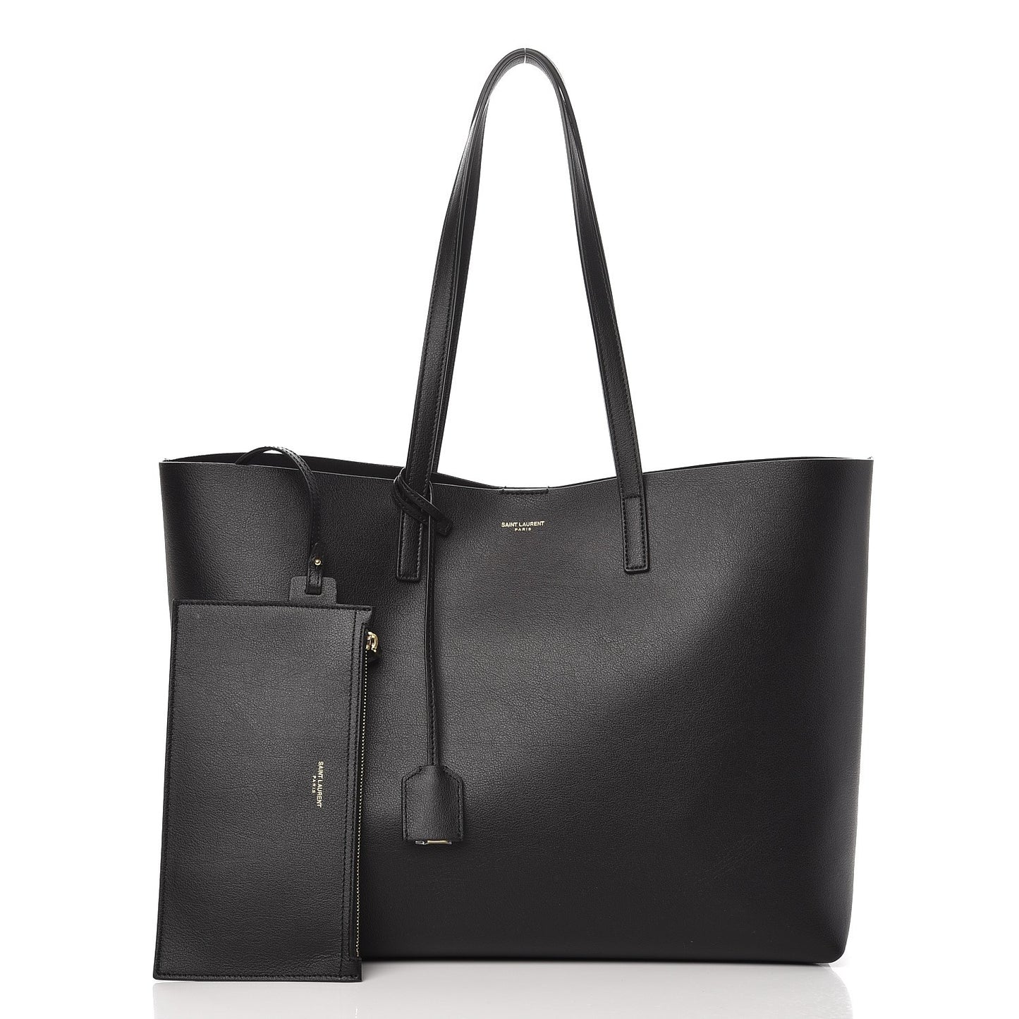 Calfskin Large Shopping Tote Black