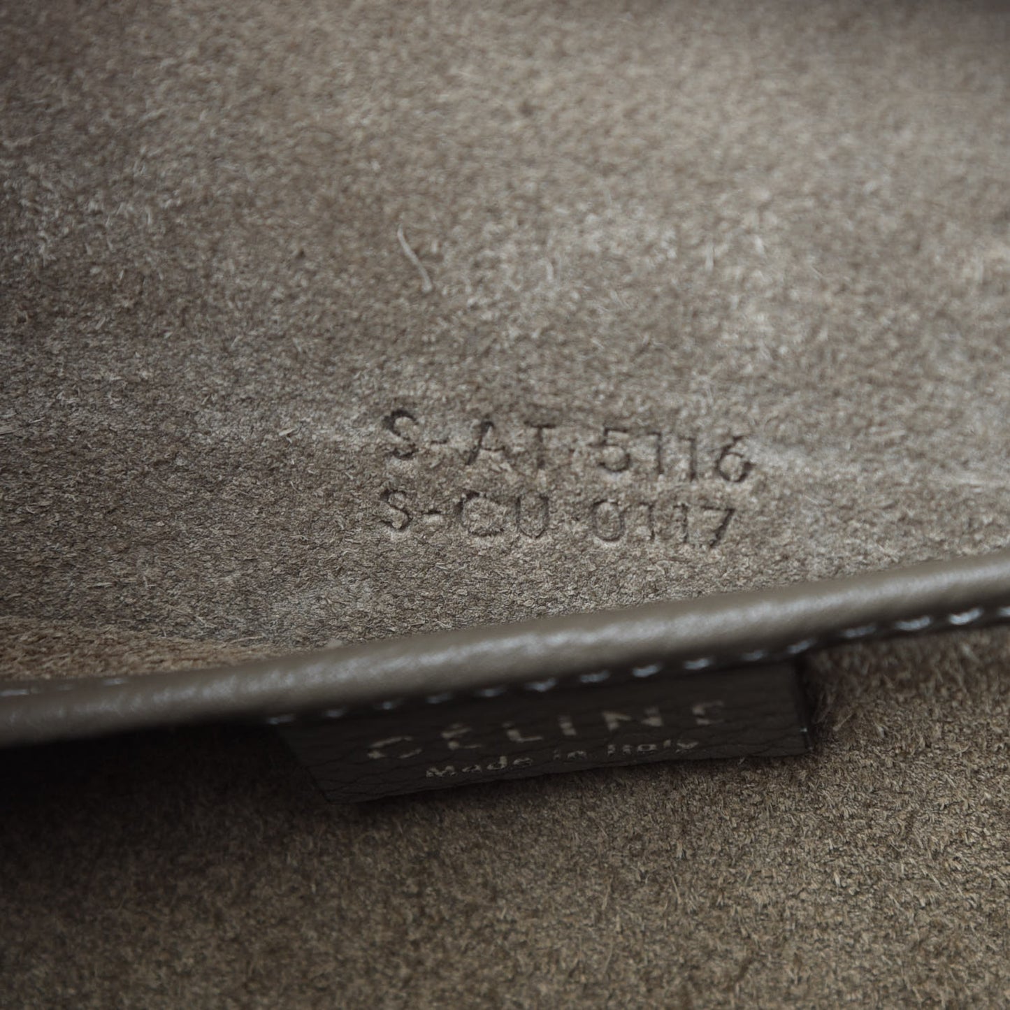Drummed Calfskin Nano Luggage Souris