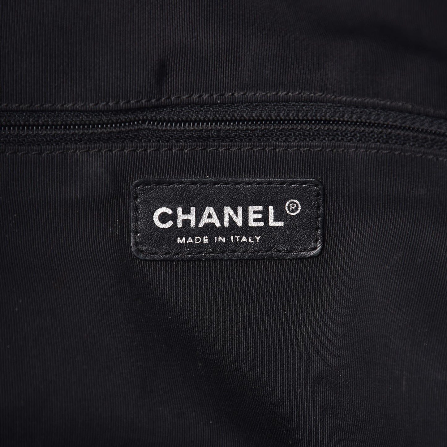 Calfskin Chevron CC All Day Long Boston Black