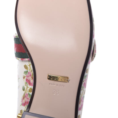 Gucci Calfskin Web Pearl Floral Embellished Peyton Loafer 36 White Multicolor 8 of 9