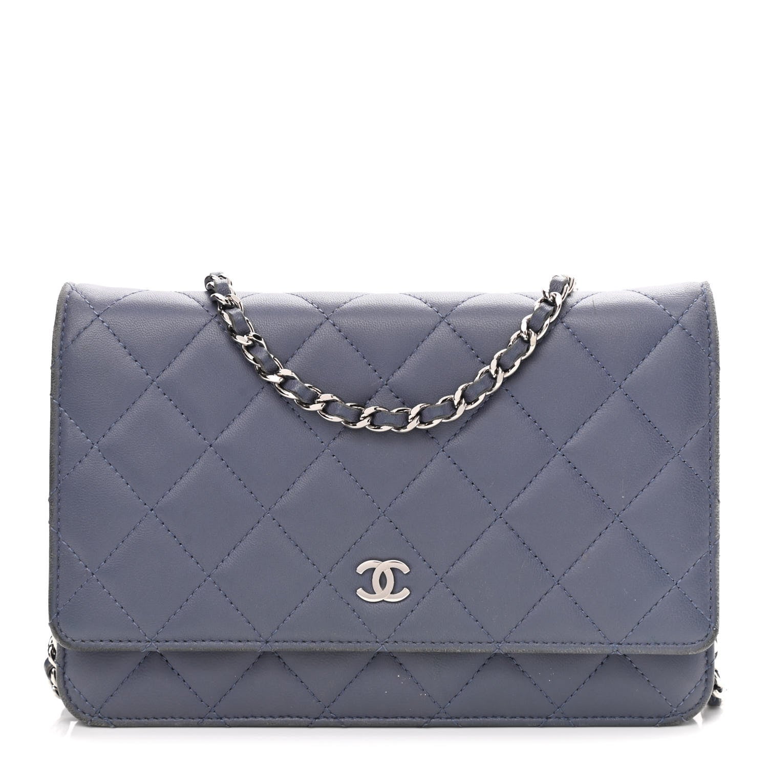 Chanel Lambskin Quilted Wallet On Chain WOC Lavender 1 of 15