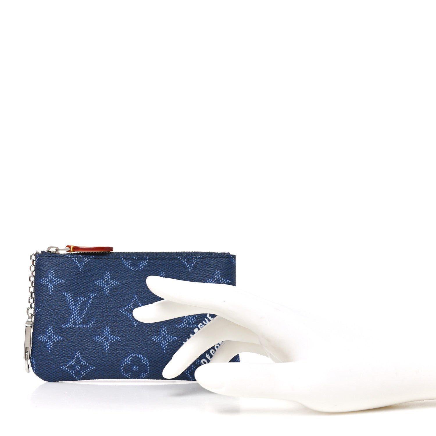Louis Vuitton Monogram Heritage Key Pouch S Ocean Blue 2 of 7