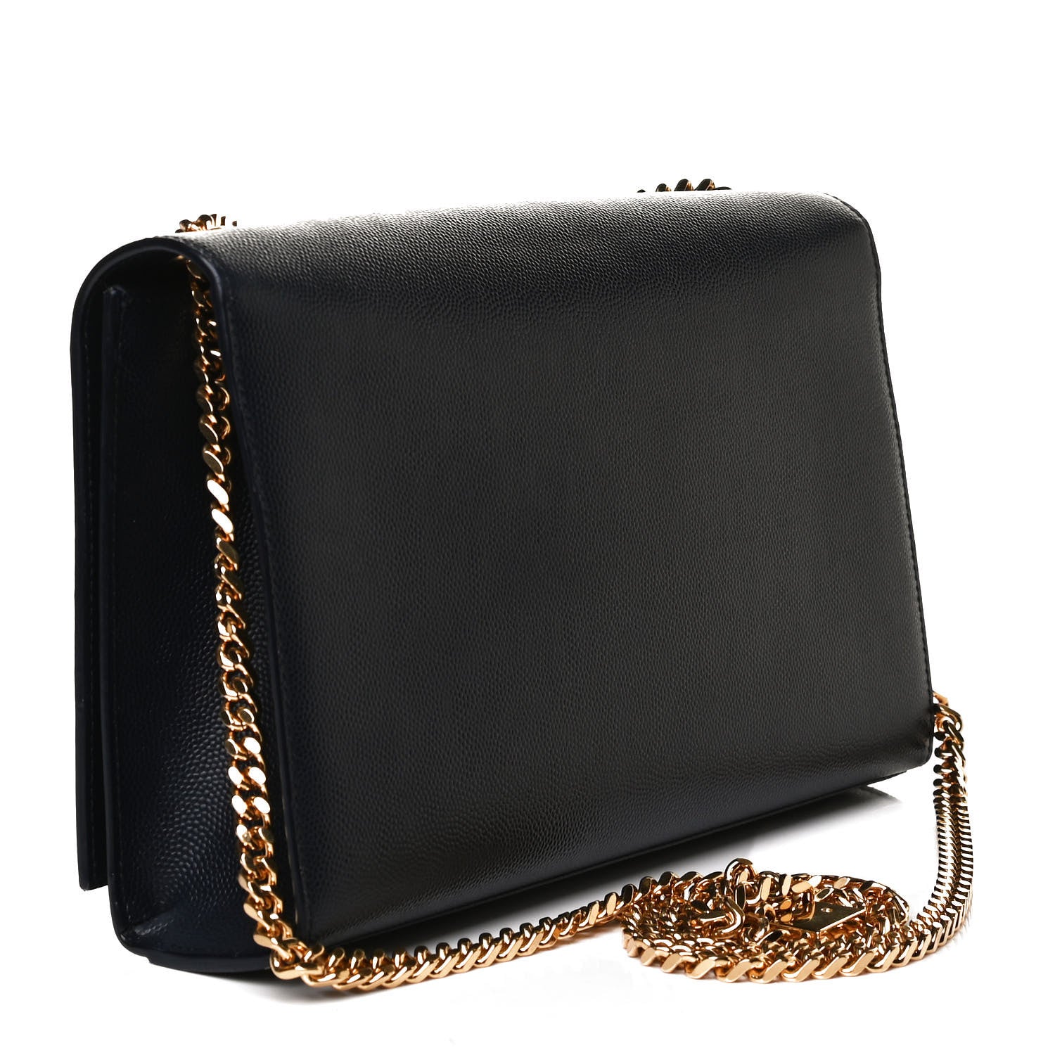 Saint Laurent Grain De Poudre Medium Classic Monogram Kate Satchel Deep Marine 2 of 11