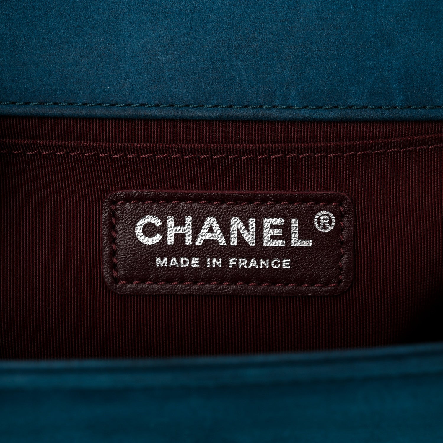 Chanel Nubuck Chevron Quilted Medium Boy Flap Blue 6 of 12