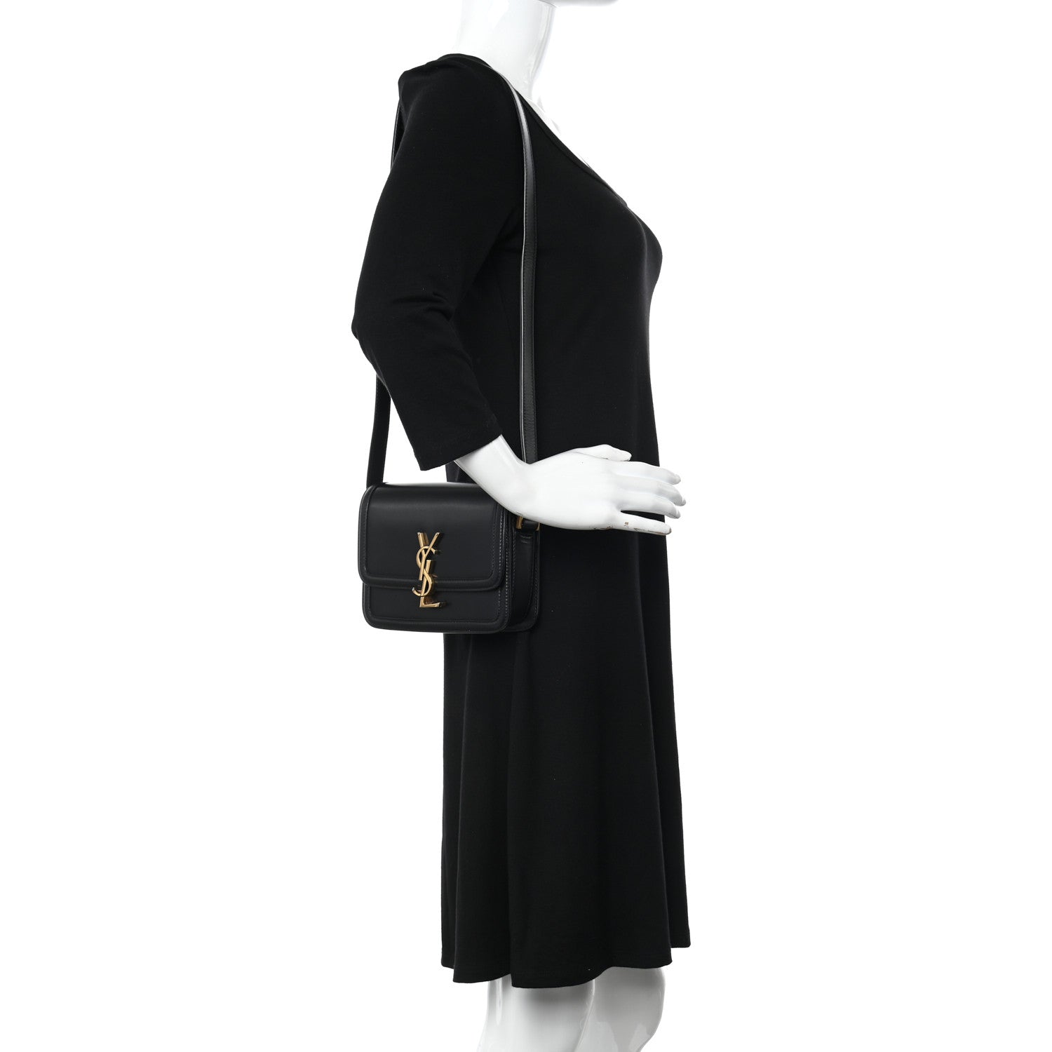 Saint Laurent Smooth Calfskin Small Solferino Satchel Black 2 of 10