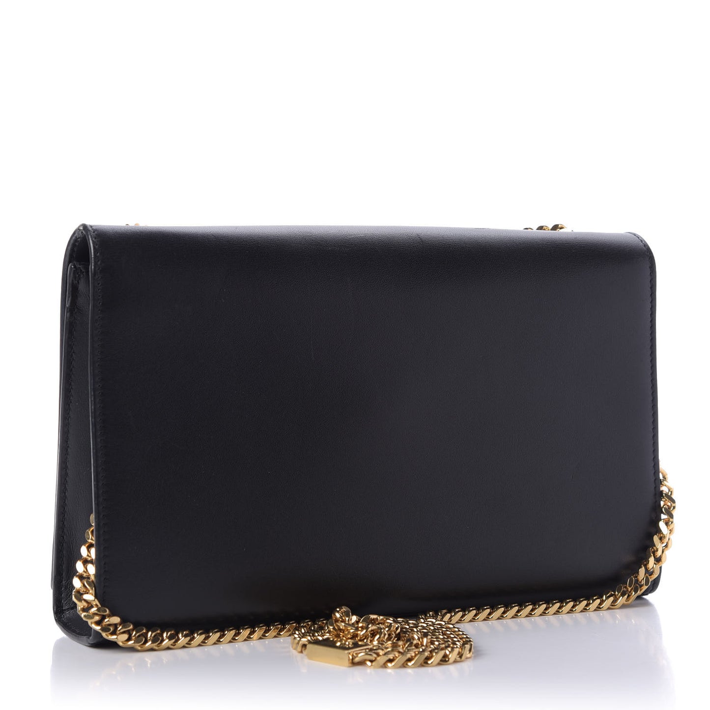 Smooth Calfskin Medium Classic Monogram Kate Tassel Satchel Black