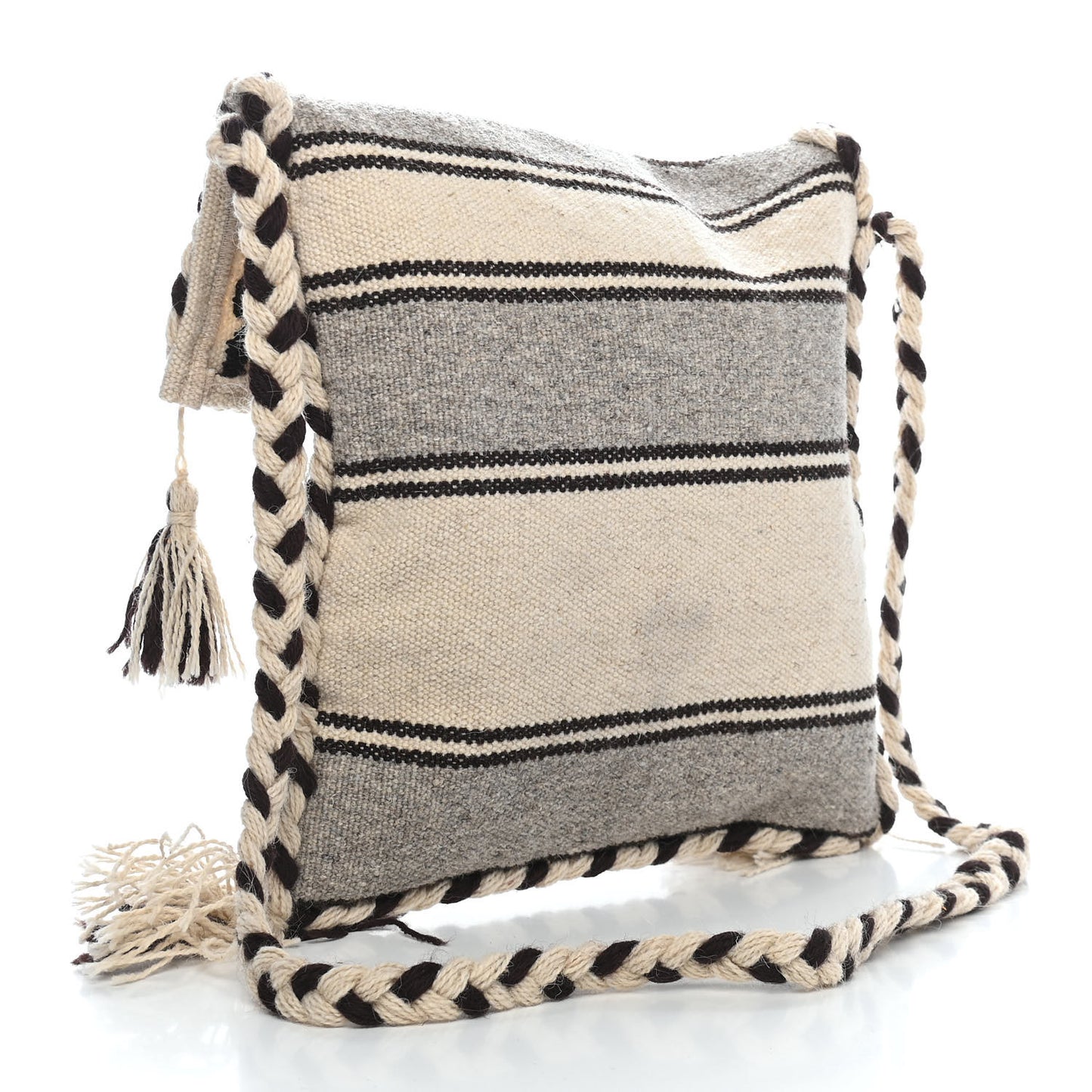 Wool Flat Messenger Beige