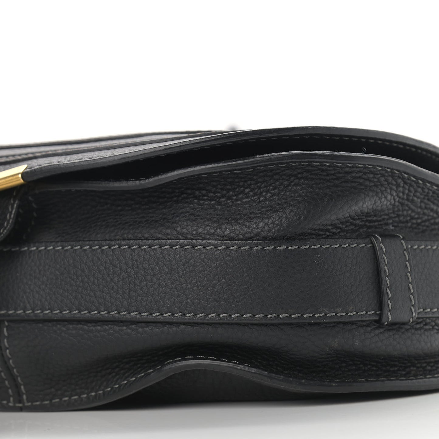 Calfskin Medium Marcie Round Crossbody Bag Black