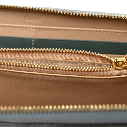 Chloe Grained Calfskin Alphabet Long Zip Around Wallet Cloudy Blue 8 of 8