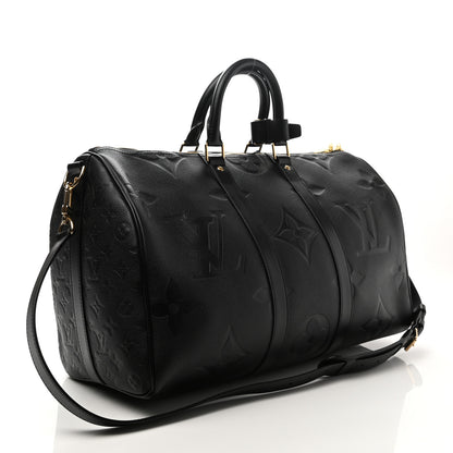 Louis Vuitton Empreinte Monogram Giant Keepall Bandouliere 45 Black 3 of 9