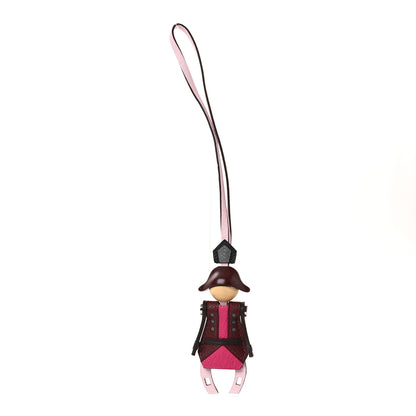 Hermes Epsom Chevre Mysore Artificer Bag Charm Rouge H Rose Shocking Bleu Navy Bleu Hydra Rouge Sellier 1 of 4