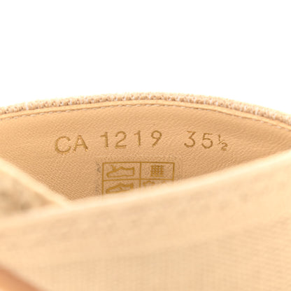 Christian Dior Canvas Embroidered Granville Espadrille Crisscross Flat Slide Sandals 35.5 Cream 8 of 10
